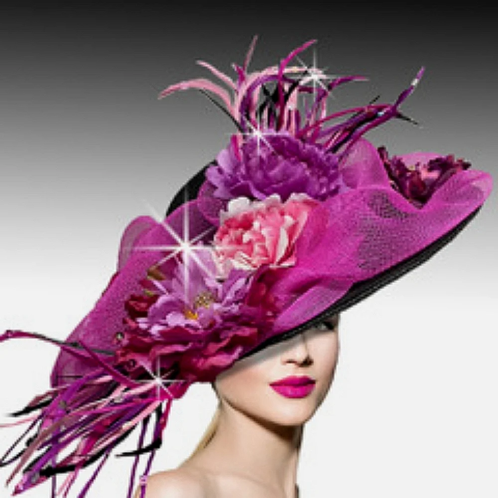 Stunning Equine Couture Designer Hat Kentucky Derby Tea Party Races, Hat Brunch - Picture 1 of 3